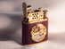 Brass Carved Flint Wheel Kerosene Lighter (Saddle Brown)