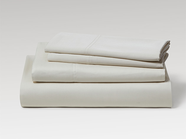 Kathy Ireland 300 Thread Count 100% Bamboo Rayon Sheet Set (Queen/Ivory)