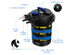 Costway Pond Pressure Bio Filter 4000GAL W/ 13W UV Sterilizer Light 10000L Koi Water - Black