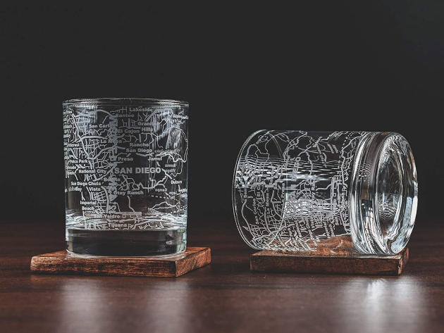 City Grid Whiskey Glasses (San Diego/Set of 2)