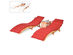 Costway 3PCS Wooden Folding Lounge Chair Set Cushion Pad Pool Deck 