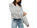Free People Juniors' Bardot Striped Sweater White Size Medium