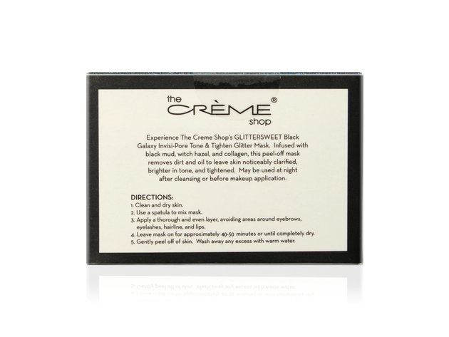 The Creme Shop Glitter Sweet, Invisi-Pore Tone and Tighten Skin Care Facial Glitter Mask, Infused with Black Mud, Witch Hazel, and Collagen, 3.17 oz.