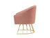 Adalene Velvet Accent Chair (Blush/Gold)
