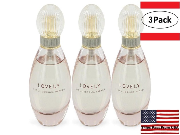 3 Pack Lovely by Sarah Jessica Parker Eau De Parfum Spray (unboxed) 1 oz for Women