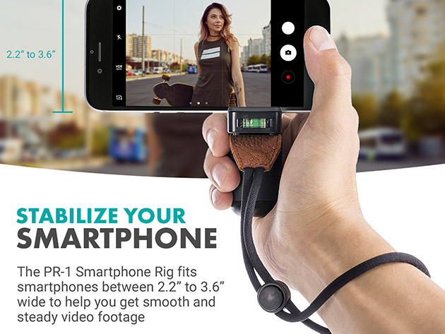 Movo VXR10+ Smartphone Video Rig with Mini Tripod, Phone Grip, & Mic