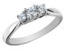 Diamond Three Stone Anniversary Ring 1/4 Carat (ctw) in 10K White Gold - 8