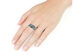 White and Blue Diamond Ring 1/2 Carat (ctw) in Sterling Silver - 9