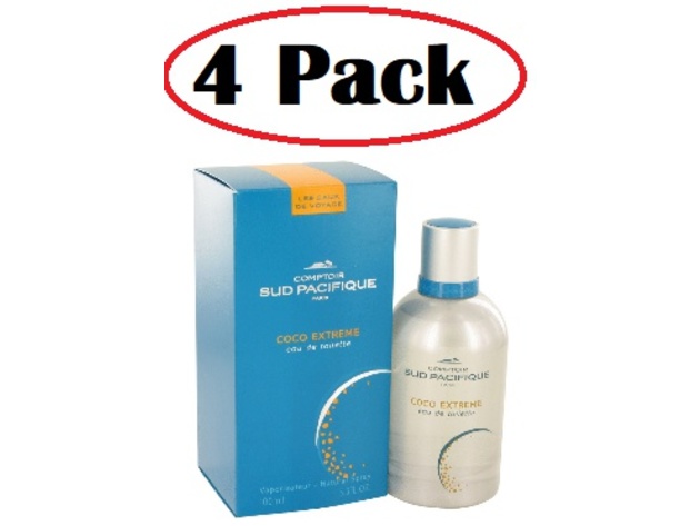 4 Pack of Comptoir Sud Pacifique Coco Extreme by Comptoir Sud Pacifique Eau De Toilette Spray 3.3 oz