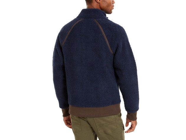 American Rag Men's Colorblocked Fleece Jacket Navy Size Extra Large