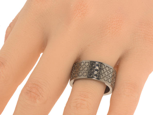 Ferragamo Gancini Sterling Silver Ring Size 9 703412 (Store-Display Model)