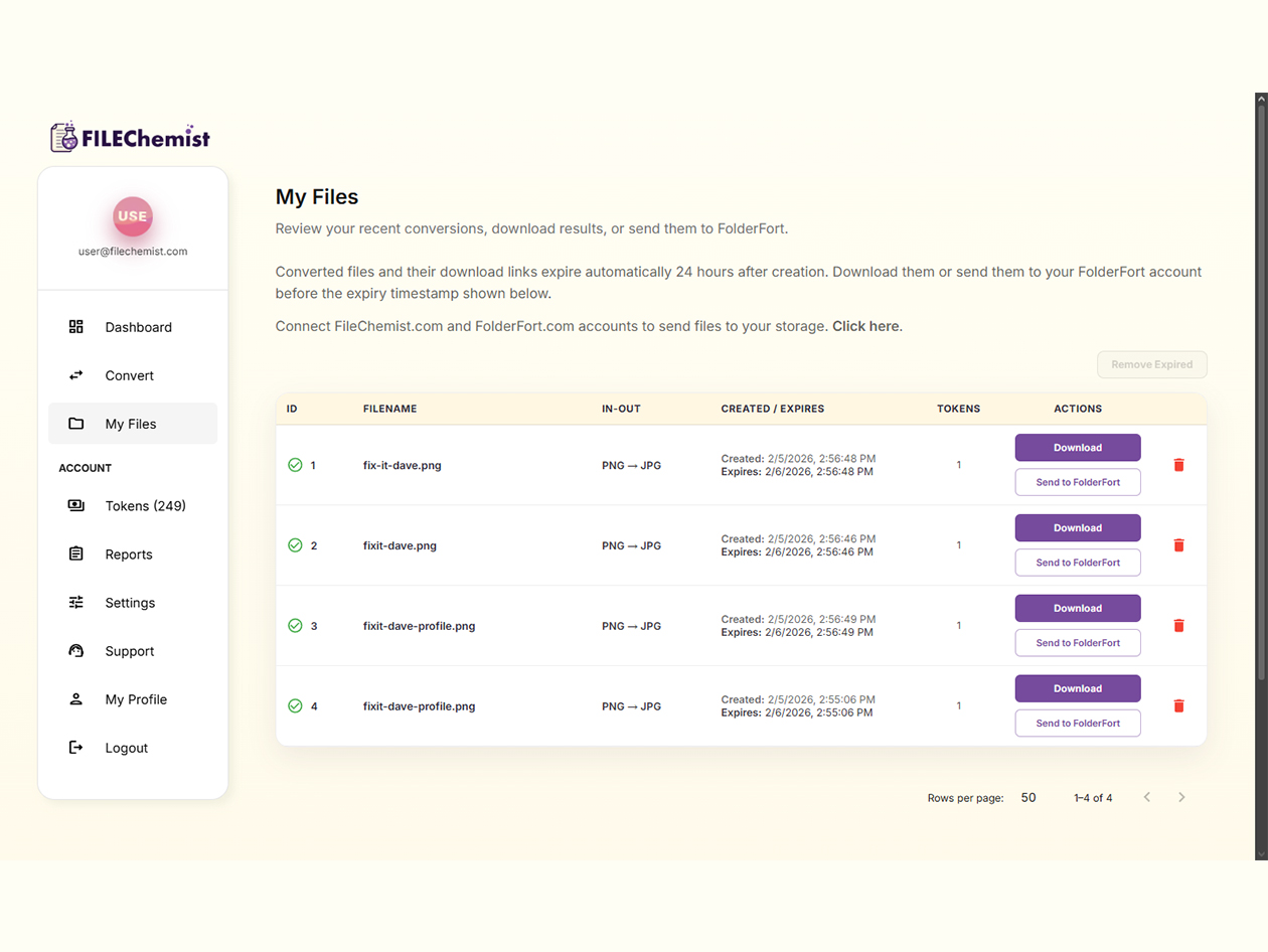 FileChemist File Conversion Tool: One-Time Purchase (10,000 Tokens)