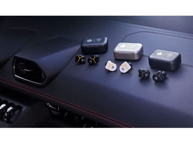 Master and Dynamic MW07 Plus True Wireless Earphones - Lamborghini 3 - Black/Black - Certified Refurbished Brown Box