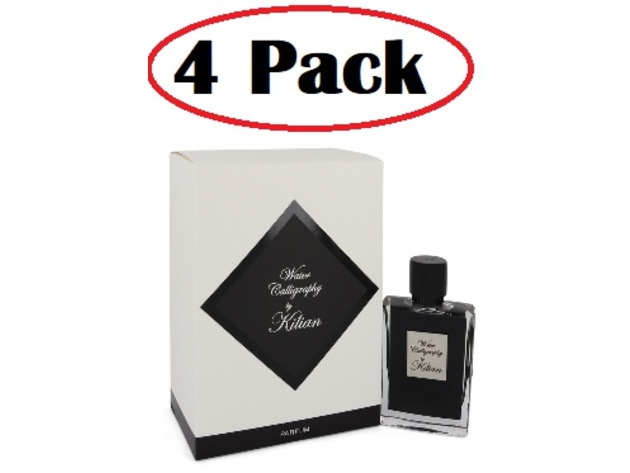 4 Pack of Water Calligraphy by Kilian Eau De Parfum Spray Refillable 1.7 oz