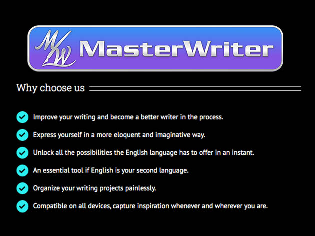 MasterWriter 2-Year License (Creative Writer Version)