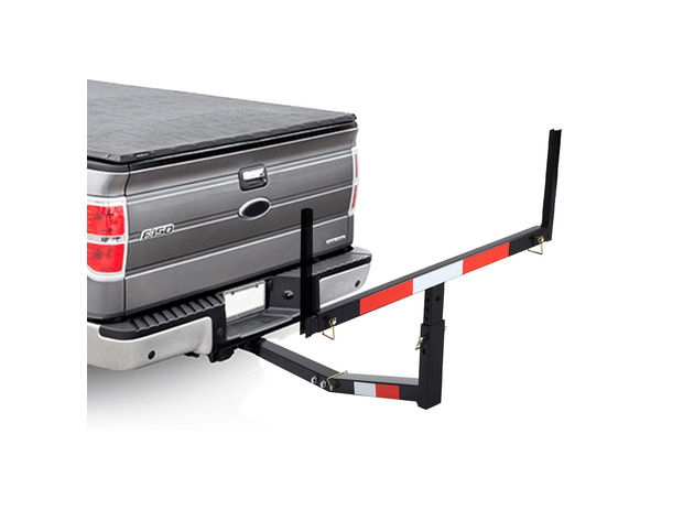 Costway Pick Up Truck Bed Hitch Extender Adjustable Steel Extension Rack Loads Flag