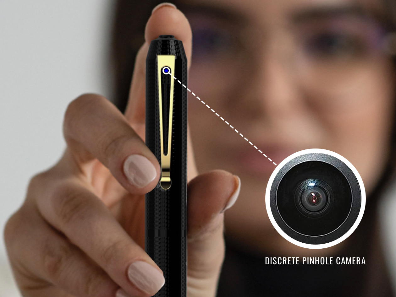 iSpyPen Pro X 2K HD Recording Camera Pen 128GB (Blue/Bundle)