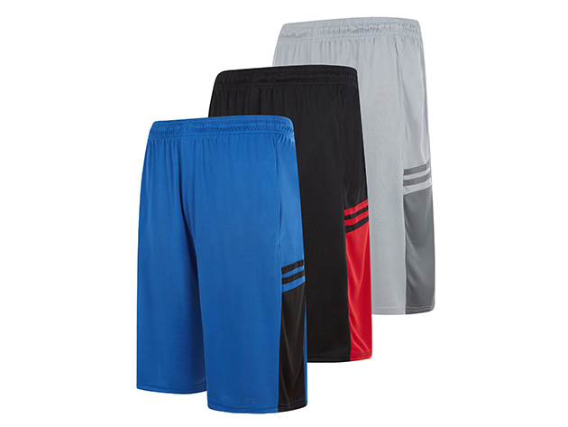 Athletic Shorts for Men with Pockets (3-Pack, Set C/Small)