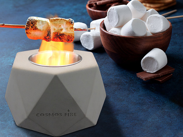 Trellick Tabletop Concrete Fire Pit (Polyhedron)