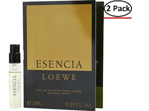 ESENCIA DE LOEWE by Loewe EDT SPRAY VIAL ON CARD for MEN ---(Package Of 2)