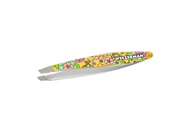 Tweezerman Vintage Floral Yellow Mini - Slant Tweezer