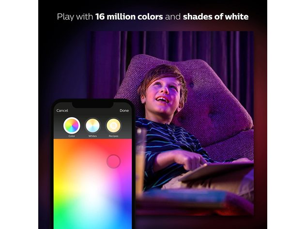 Philips Hue White and Color Ambiance GU10 Dimmable LED Smart Spot Light, 1 Bulb (Refurbished, No Retail Box)