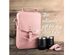 Pink Insulated Genuine Leather Wine Tote Bag & 2 Wine Tumblers. Wine Purse Wine Gift For Women