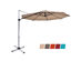 11' Patio Cantilever Offset Umbrella 360 degrees Rotation Aluminum Tilt - Tan