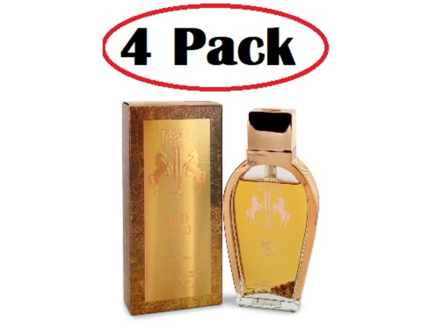 4 Pack of Jivago Red Gold by Ilana Jivago Eau De Parfum Spray 3.4 oz