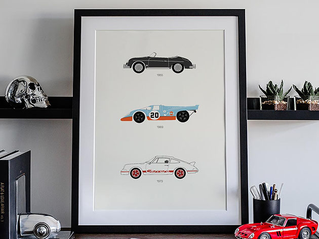 A Thoroughbred Drive: Porsche Poster (18"x 24")