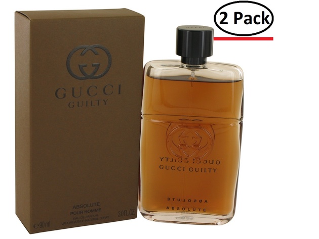 Gucci Guilty Absolute by Gucci Eau De Parfum Spray 3 oz for Men (Package of 2)