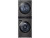 LG WKEX200HBA Single Unit Front Load Black Steel WashTower