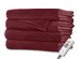 Sunbeam Velvet Plush Electric Heated Throw Blanket Garnet Red Washable Auto Shut Off 3 Heat Settings - Garnet