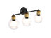 Costway 3-light Vanity Bathroom Light w/ 7'' Round Clear Glass Shade Vintage Wall Sconce 