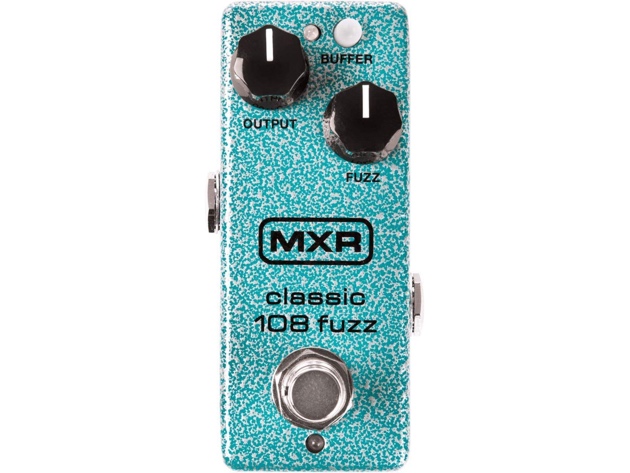 MXR M296 Classic 108 No-Nonsense Two-Knob Fuzz Mini Guitar Effects Pedal - Blue