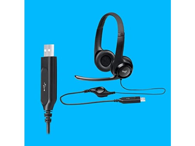 Logitech 5582666792 H390 USB Headset with Noisecanceling Microphone, Black (Used)