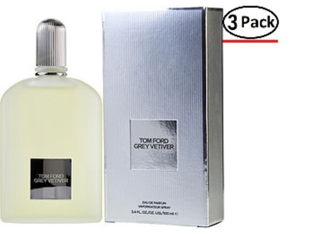 Tom Ford Grey Vetiver By Tom Ford Eau De Parfum Spray 3.4 Oz For Men (Package Of 3)