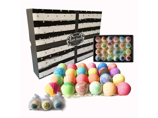 Bath Bomb Gift Set. 24 Individually Wrapped Bath Bombs in Mesh Bags. Party Favors, Wedding Favors