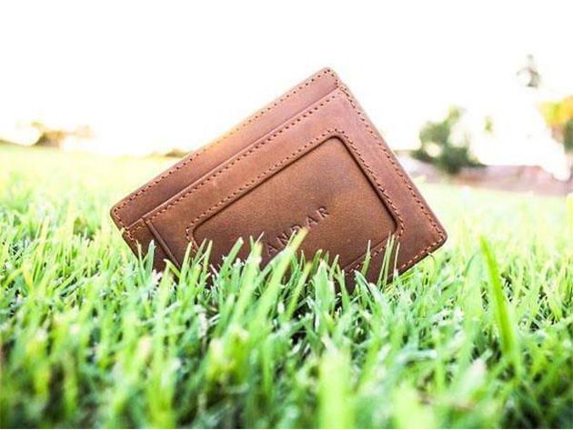 The Freeman: Slim Leather Wallet (Saddle Brown)