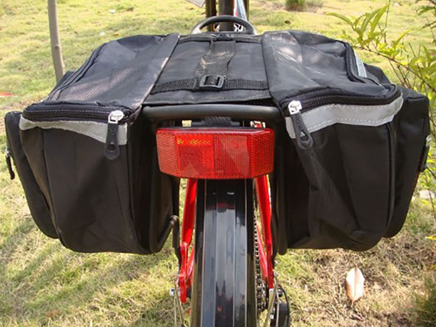Rear Tail Waterproof Bicycle Bag (Black Gray)