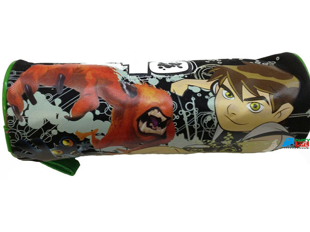 Round Pencil Case - Ben 10 - Black