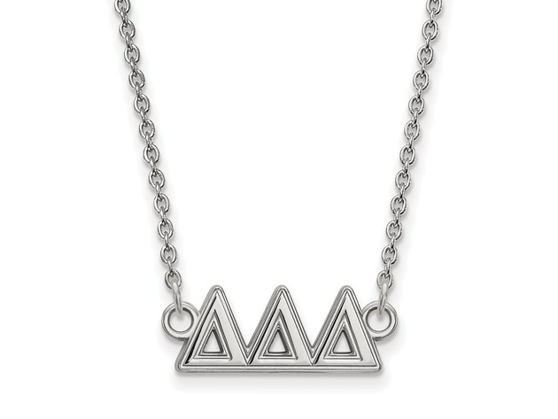 Sterling Silver Delta Delta Delta Medium Necklace