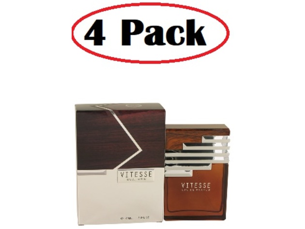 4 Pack of Armaf Vitesse by Armaf Eau De Parfum Spray 3.4 oz