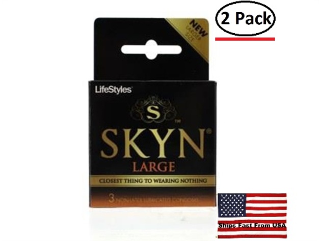 ( 2 Pack ) Skyn Large Lubricated Condoms - 3 Pack