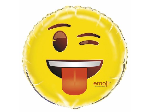 Emoji Foil Helium 18 Inch Balloon Decoration Wink Face