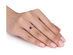 1/2 Carat (ctw) Garnet Heart Promise Ring in 10K Rose Pink Gold with Diamonds - 9