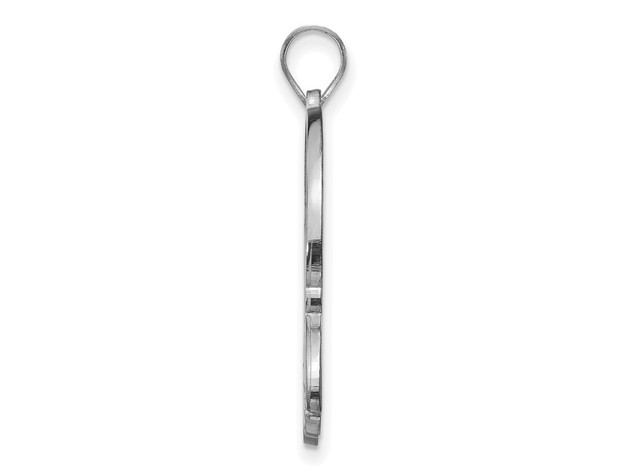 NCAA 14k White Gold U of Delaware XL Pendant