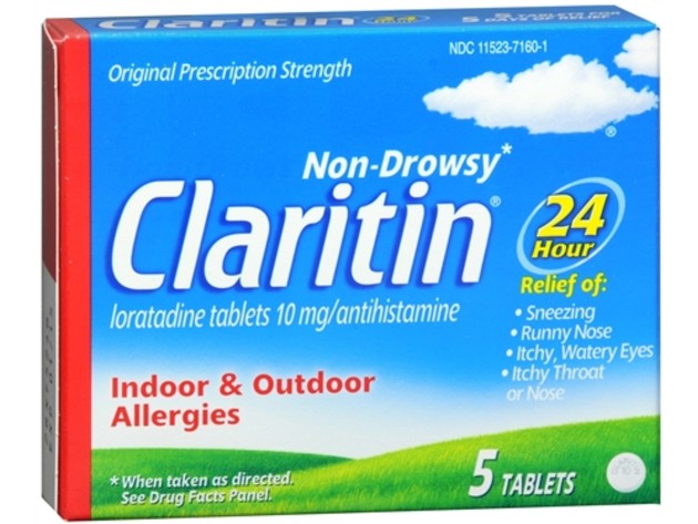 CLARITIN 24 Hour Hay Fever and Other Upper Respitory Allergy Tablets, Gets Temporarily Relieves from Hay Fever or other Upper Respiratory Allergies, 5 Count