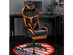 Goplus Massage Gaming Chair Reclining Racing Chair with Lumbar Support &Footrest Orange - Orange and black