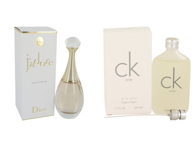 Gift set  JADORE by Christian Dior Eau De Parfum Spray 1.7 oz And  CK ONE EDT Pour/Spray (Unisex) 1.7 oz